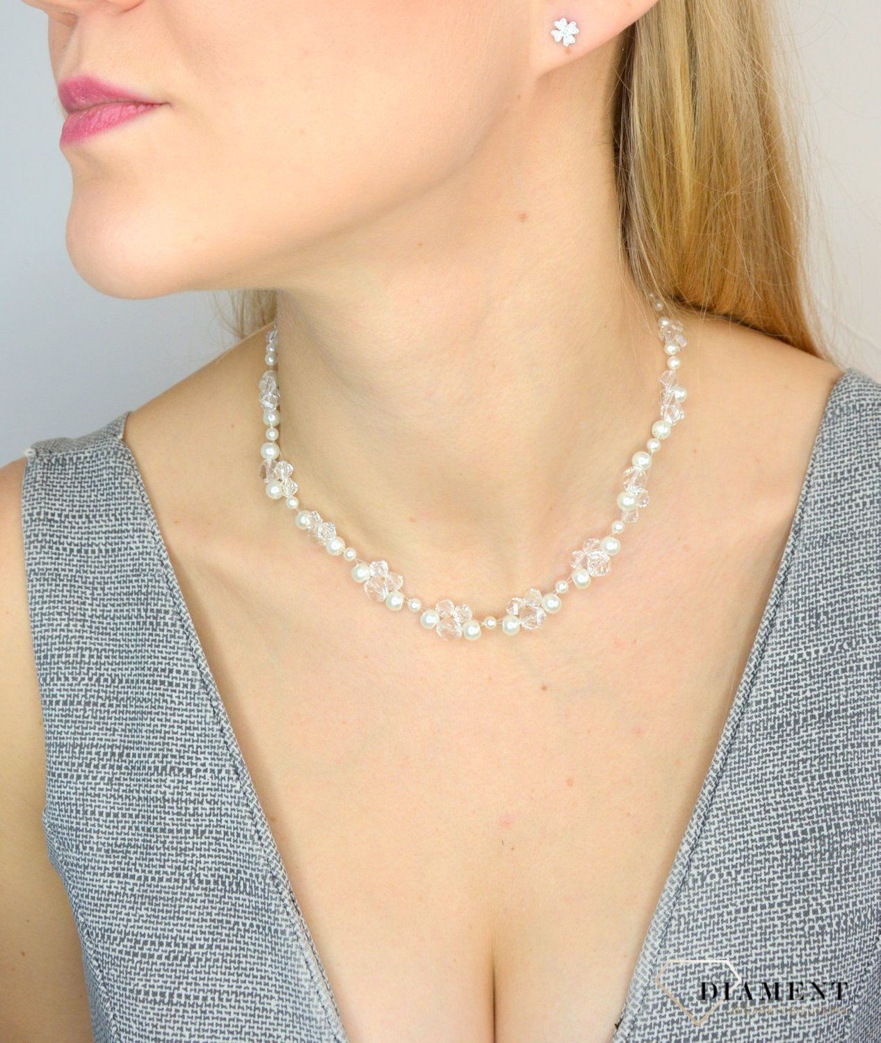 Naszyjnik Swarovski element z perłami syntetycznymi NR 563 wykonana ze srebra próby 925 oraz (1).JPG